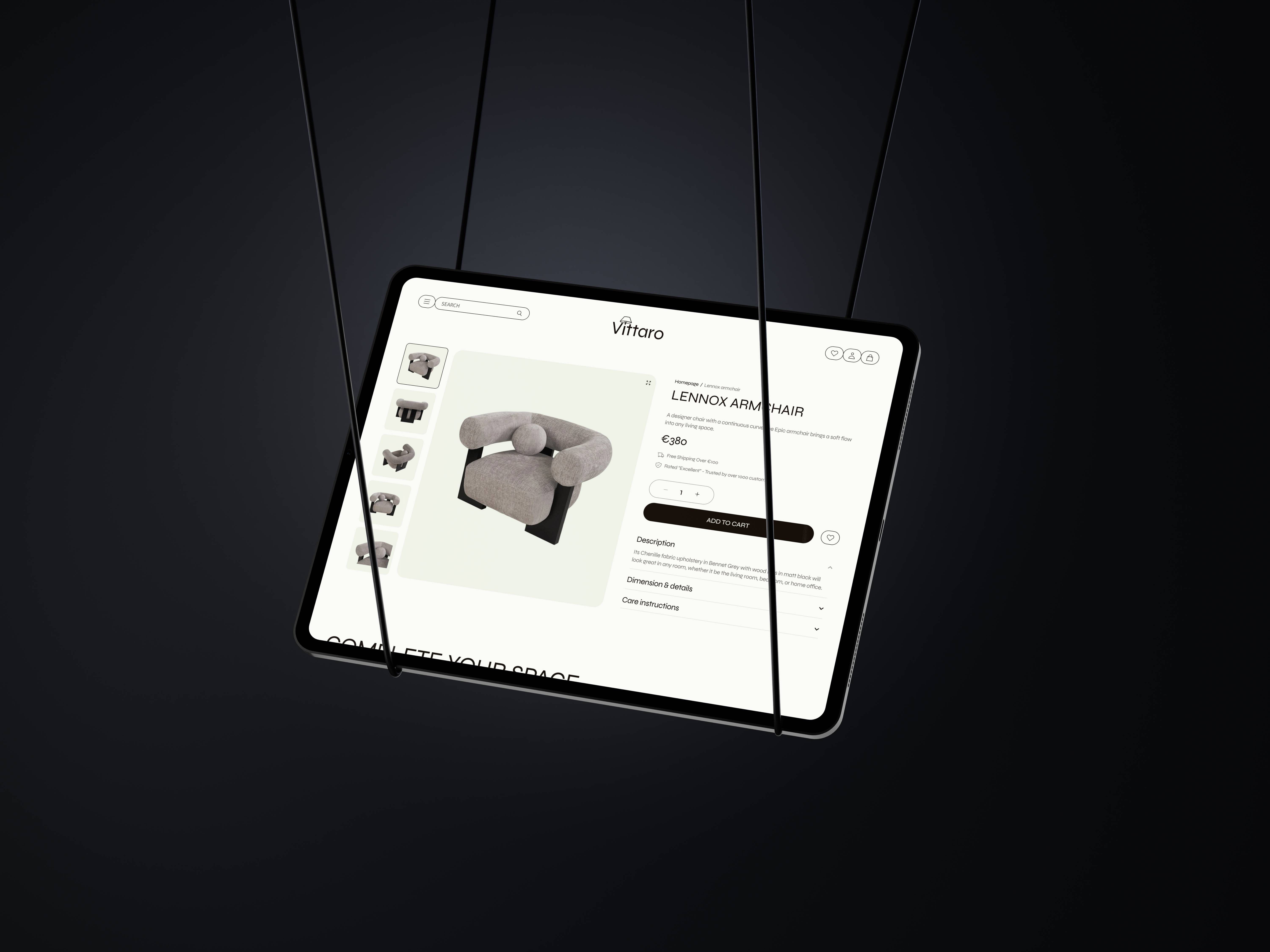 furniture ecommerce mockup