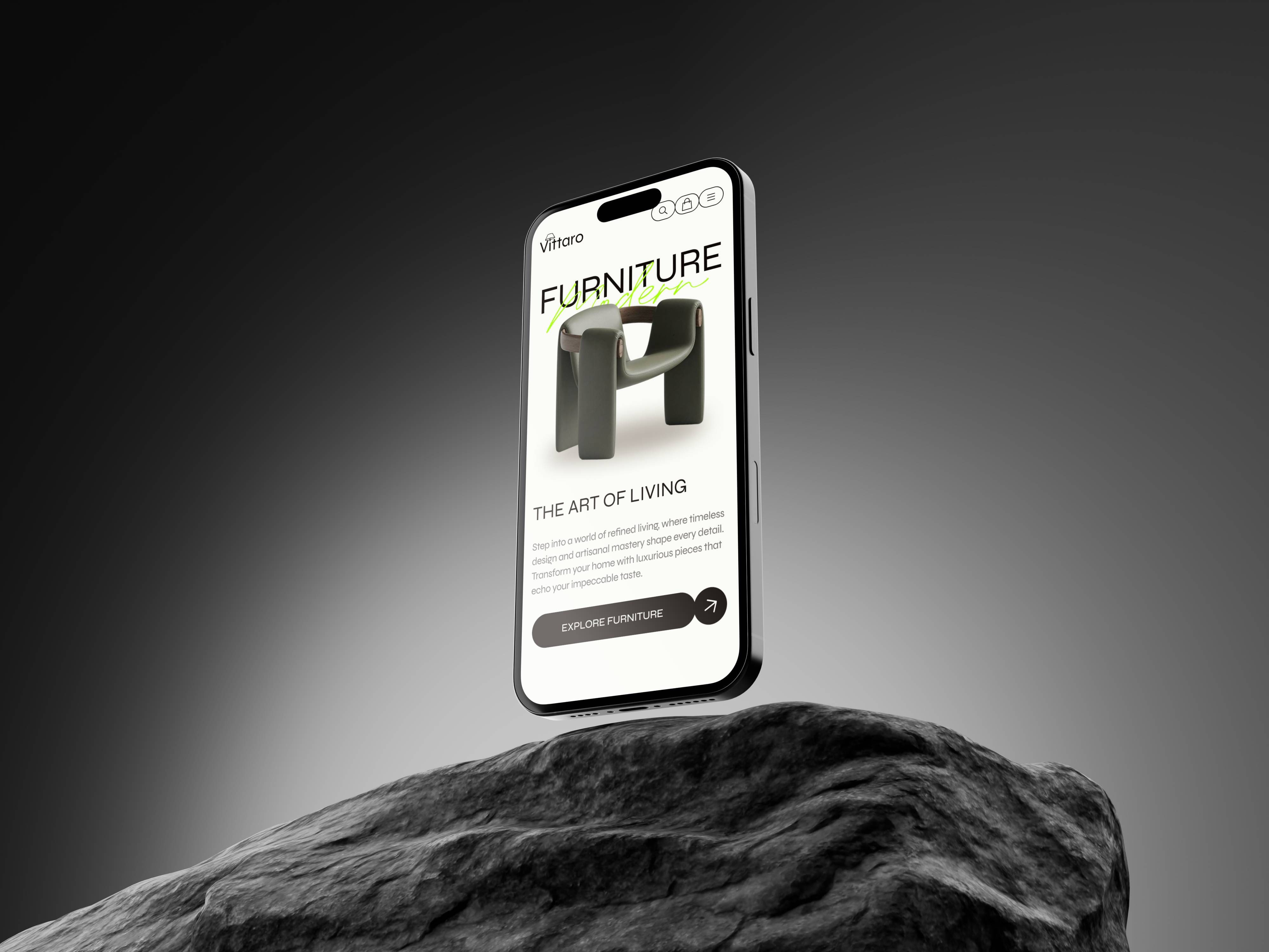 furniture ecommerce mockup