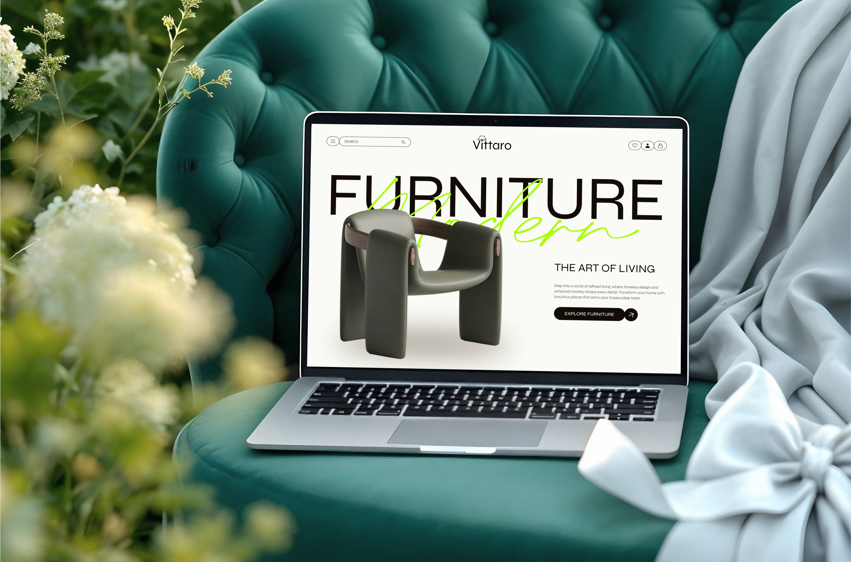 vittaro furniture ecommerce mockup