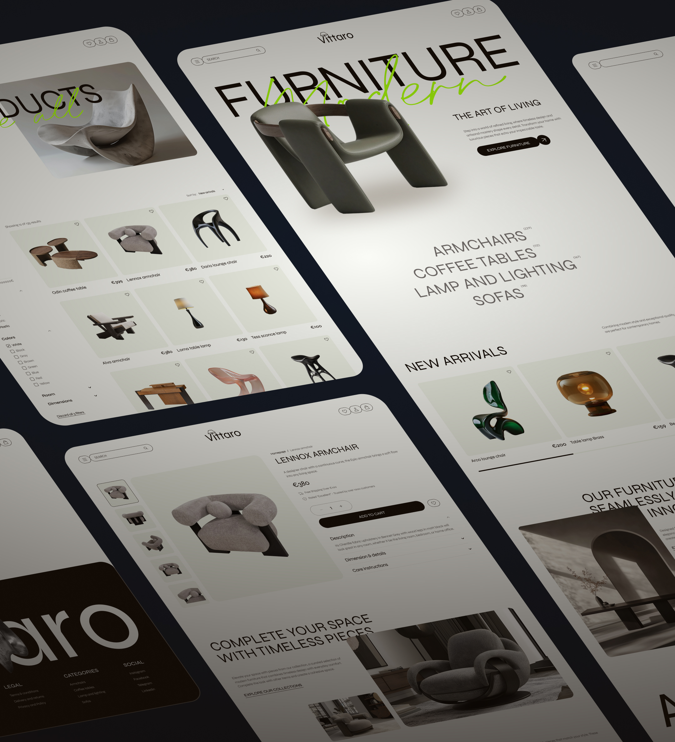 ecommerce website image dark