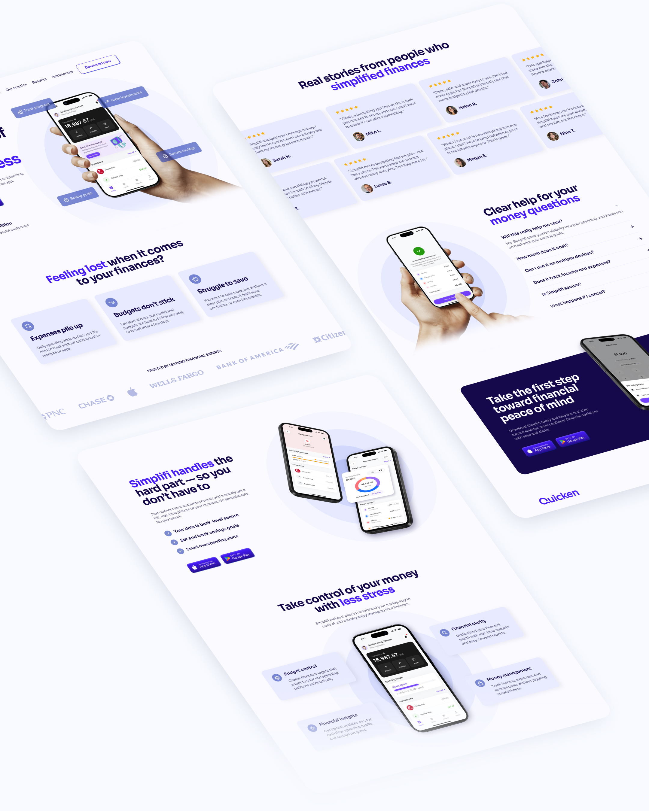 landing page for conversion for a mobile app
