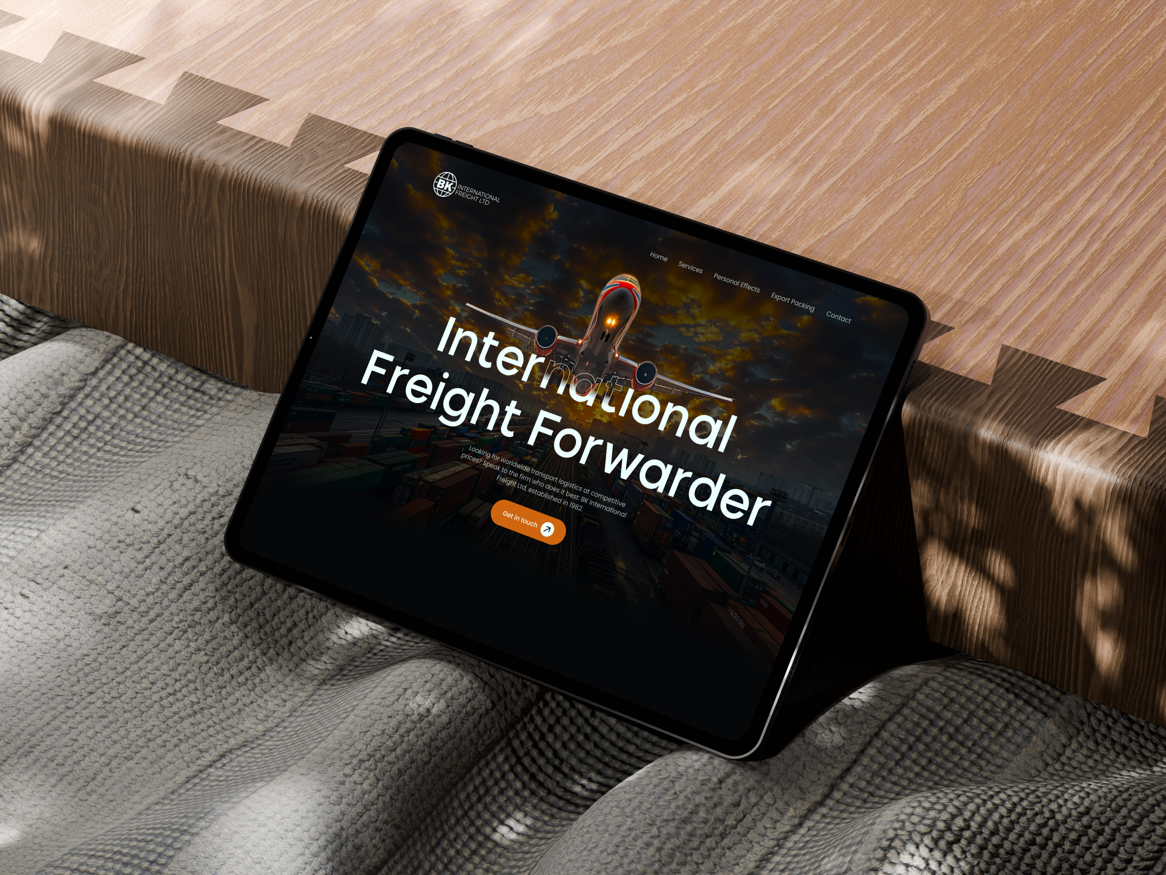 BK Freight website mockup