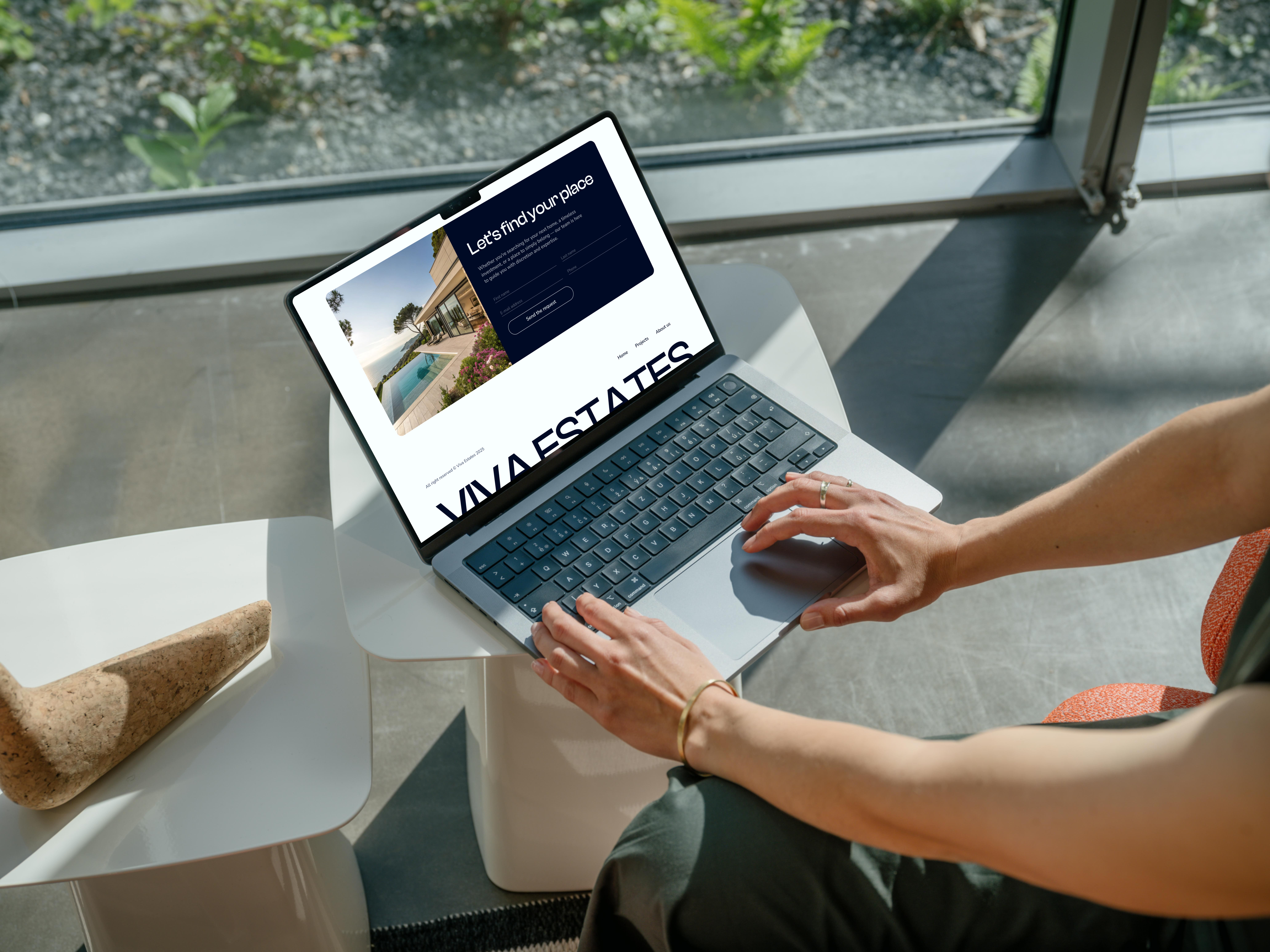 Real estate website mockup