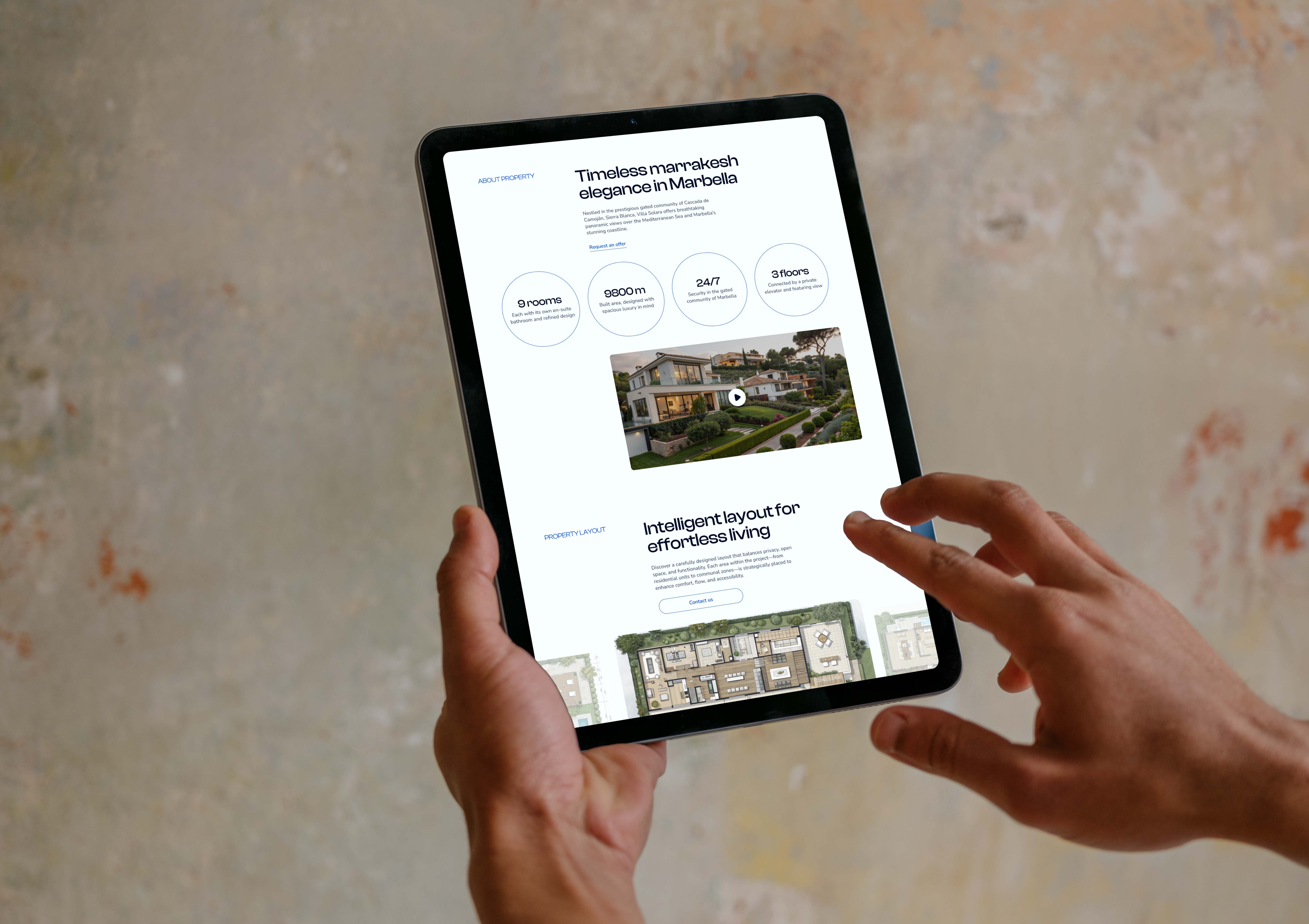 Real estate website mockup